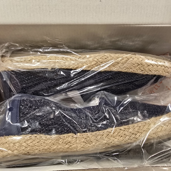 Easy Spirit Hassie Slip On Casual Espadrilles Navy shimmer 8.5 - Picture 7 of 16